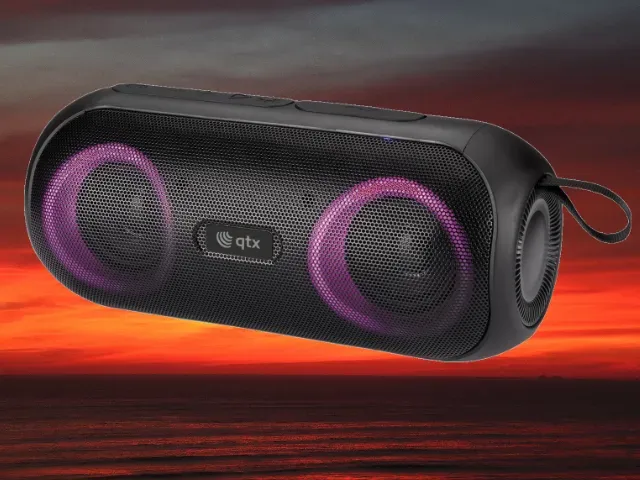 QTX PartyPod Bluetooth Speaker & LED Light Show Rechargeable